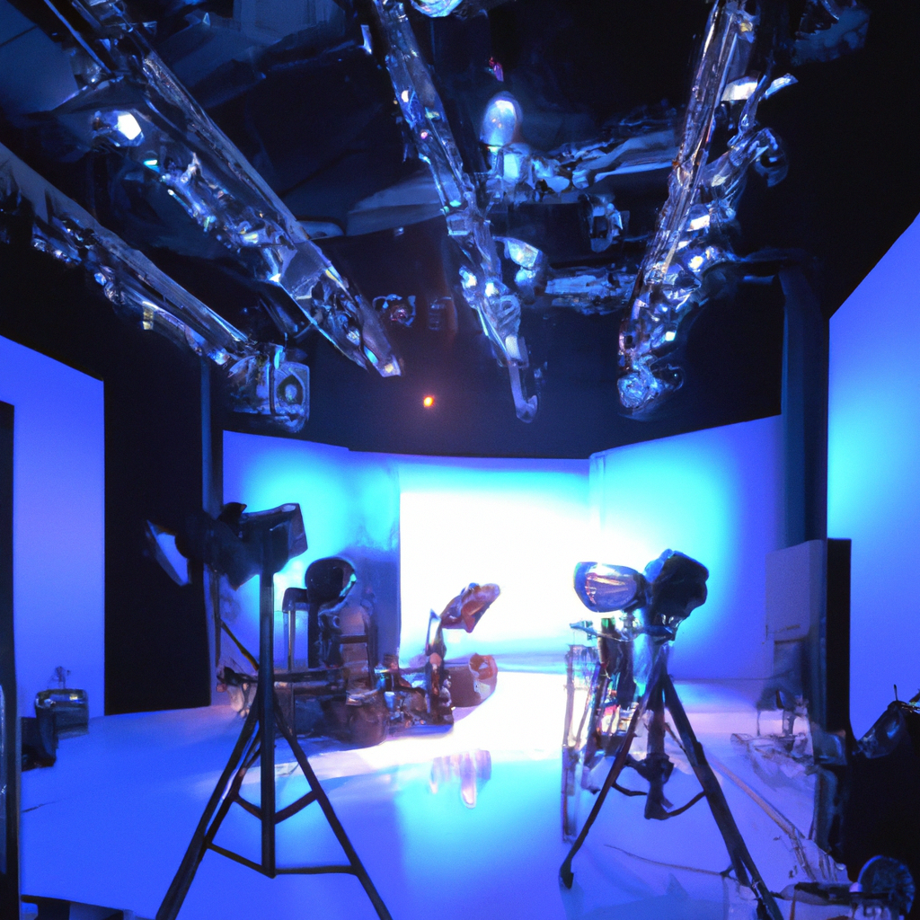 North News Studios set with LED walls, camera rigs, and soft lighting